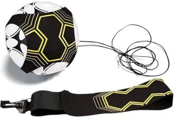 AYWTIUN Allenatore di giocoleria per il calcio Allenatore di calci da calcio, ausilio for l'allenamento del, attrezzatura for la pratica tiro a mani libere con cintura regolabile e corda elastica