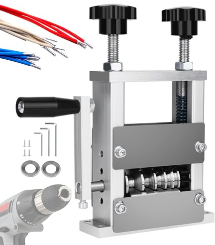 Pelacables Accionado por Taladro,Herramientas de Electricista con Manivela Manual | Decapador de Cables Accionado por Taladro - para Mantenimiento Industrial de Cables Proyectos