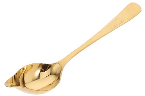 Toyvian Cucchiaio da Minestra in Acciaio Inox 304 Manico, Cucchiaio da Salsa per Ristorazione e Cucina Professionale, Utensile da Tavola Versatile per Casa e Hotel