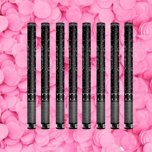 Lot de 8 Canons Gender Reveal Rose 60 cm – Portée 5 à 8 m – Lanceur Confettis Fille Baby Shower Révélation Sexe Bébé – Canon Longue Portée pour Fête et Événement – Zenda Club