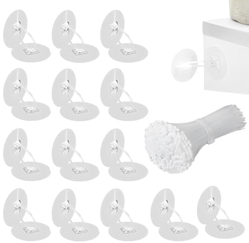UYVPAER 30 Stück Safety Cupboard Locks Kindersicherung Möbel Kippsicherung Ohne Bohren Mit Kabelbindern Transparent Weiß