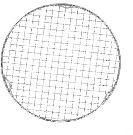 LatoYard Griglia rotonda in acciaio inox griglia barbecue rete per carbone gas elettrico campeggio all'aperto cucina (D25cm)
