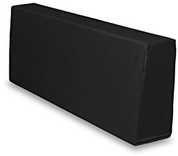 TexDeko Rückenkissen 120x43x20/15cm für Palettenkissen In- & Outdoor wasserabweisend Bezug mit Reißverschluss waschbar (Schwarz)