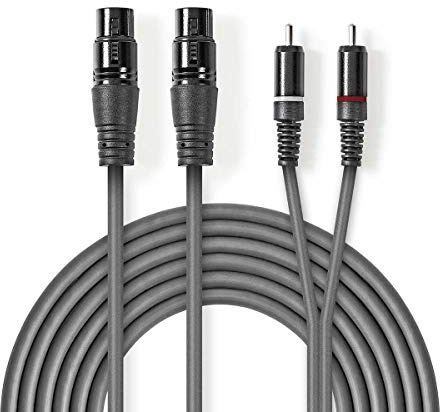 Nedis Câble Audio XLR 2X XLR D et 3 Broches Femelle - 2X RCA