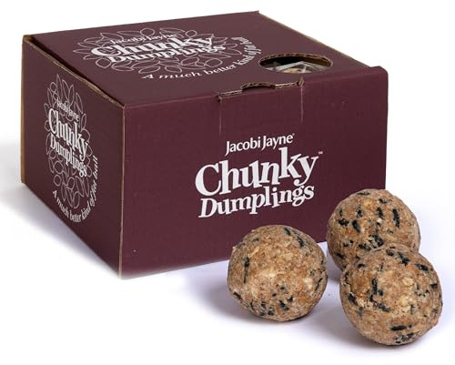 Fat Balls For Wild Birds - Jacobi Jayne® Chunky Dumplings™ Premium Suet Balls - Pack Of 18 x 100g - High Energy Fat Balls Wild Bird Food Feed To Attract Small Wild Birds Year Round