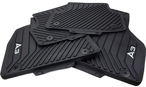 Original Gummimatten Fußmatten A3 (8V) Sportback Limousine Schwarz 4-teilig vorne + hinten