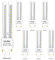 EXTRASTAR 2 Pines Bombillas LED PLC Tubo 2U,10W, 950Lm, Maiz G24, Blanco Cálido 3000K, No regulable Pack de 6