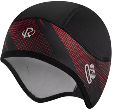 ROTTO Cycling Skull Cap Helmet Liner Fleece-Lined with Ear Covers and Glasses Slots for Cycling Motorcycle Running