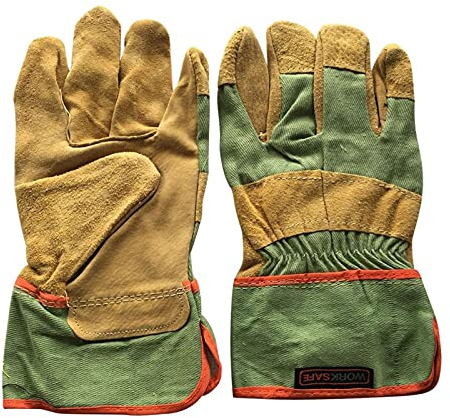 Schutzhandschuhe 1 Paar Lederschweißhandschuhe voller Palm Lange Handschuhe Hohe Temperatur Verschleißfeste Feuerfest Handschuhe Wear-Resistant Arbeiter Tragen Schützen Sie Ihre Hände Sicherheit Besch