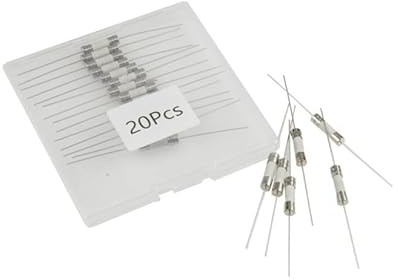 T5A Sicherungen T5AH250V Keramik Axiale Bleisicherung 5 x 20 mm/0,2 x0,79 Verzögerung Langsames Schmelzen 5AMP 250V verzögerte Sicherung Paket in transparenter umweltgeschützter Kunststoffbox (20PCS
