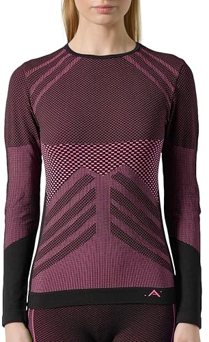 Risalti Maglia Termica Donna Manica Lunga Energy - Intimo Termico Traspirante a Compressione, Senza Cuciture ed Etichette per Sci, Trekking, Running, Ciclismo - Made in Italy