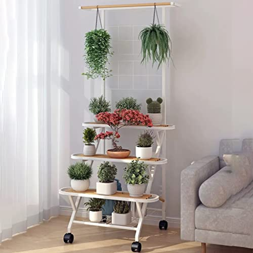 GIZNXBA Blumenregal Outdoor, Hängende Blumenständer Fensterbank, Pflanzenregal Für Terrasse, Metall Blumentreppe, Vertikale Pflanzentreppe Für Garten Balkon