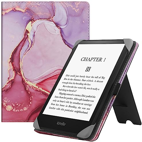 HGWALP Universal Ständer Hülle für 6-7 Zoll eReader,Premium PU Leder Ständer Cover mit Handschlaufe Kompatibel mit Allen 6 6.8 7 Kindle Paperwhite/Colorsoft/Kobo/Tolino/Pocketbook/Sony eReader-MBPK