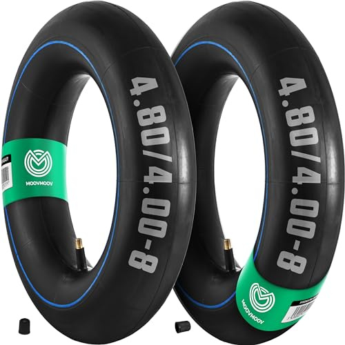 MoovMoov Schlauch für Reifen 4.00-8 und 4.80/4.00-8 – für Schubkarre, Gartenwagen und Anhänger – 8 Zoll Felge – 2er Set