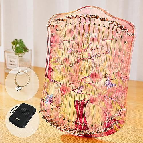 YLWX Lyre Harfe, Cembalo, Liras-Harfe, Anfänger-Musikinstrumente Mit Noten (Color : Red Cat, Size : 31 Notes)