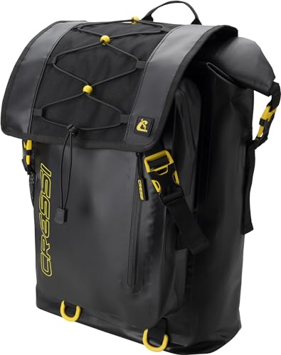 Cressi Premium ryggsäck Venom torr - Kompakt och vattentät lätt sportig ledig ryggsäck, svart, 30 L, unisex vuxen