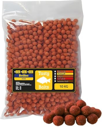 EUROCATCH Tasty Baits Boilie 20mm Karpfenköder - unwiderstehlich für Karpfen - für jedes Gewässer geeignet - ideal für Lange und Kurze Sessions - leicht weich