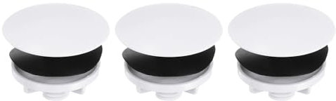 sourcing map 3 Pcs Kitchen Sink Hole Cover, 2 Inch Faucet Hole Cover Plastic Tap Hole Plate Stopper for Top Holes Kitchen Bathroom Sink Accessories, White