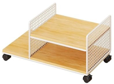 Soporte para CPU Soporte for CPU, estante for impresora, estuche de escritorio, soporte for carrito móvil con ruedas giratorias de bloqueo, estante de almacenamiento multifuncional Soporte para PC(A)