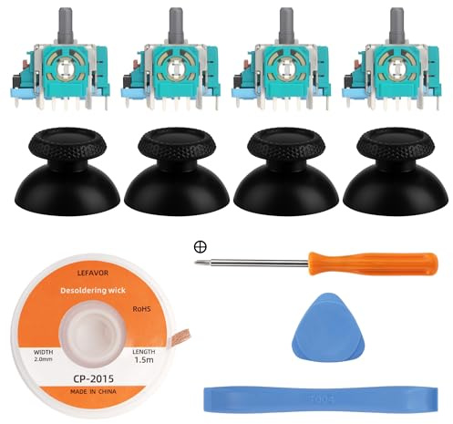 Avericht Lot de 4 sticks pour manette PS5, joystick 3D analogique avec joystick - Kit de réparation pour Playstation 5