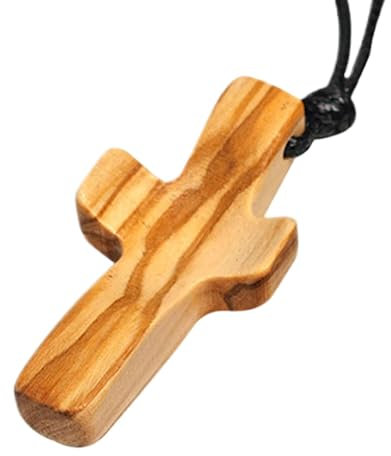 Ciondolo Croci In Legno Preghiera Multifunzionale Raffinata Portatile Da