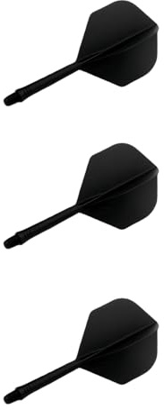 DmDoyy 3 Stück Dart Flights Mit Schaft, k Flex Flights no 6, anglebigen kombinierten Dart-Flights und Schäften