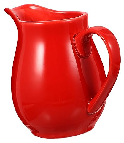 Amosfun Ceramic Milk jug Gravy Boat Sauce Pitcher with Anti-drip spout White Small Creamer Pot for Coffee Gravy Sauce Salad Dressing Multipurpose Kitchen Restaurant use