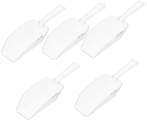 Zerodeko 5piezas Espátula Para Taza Medidora De Plástico Transparente Cuchara Medidora Para Helado Dulces Postres Bufés Unidades Un Paquete