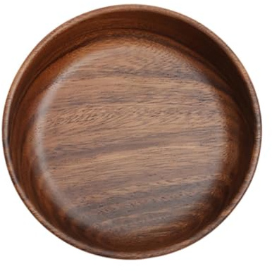 Gcljlmy Ensaladera de madera, cuenco de madera, recipiente de almacenamiento de alimentos, ensaladera grande de madera, cuenco para mezclar alimentos, ensaladas (L)