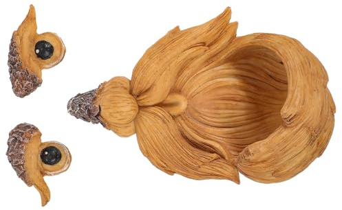 TOGEVAL Mangeoire à Oiseaux Visage Arbre Décor Extérieur Original Sculpture Jardin Visage Vieil Homme Art Nature