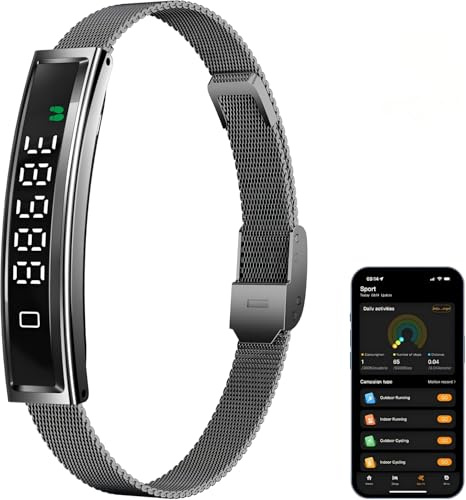 ZBNMY Health Smart Bracelet,Fitness Tracker with Heart Rate, Sleep Monitoring, Blood Oxygen, Step Counting for iOS and Android, No Subscription Fee, Waterproof(Black)