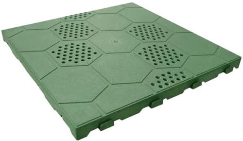 EffeDecor Piastrella Drenante Autobloccante in PVC Posa ad Incastro Verde 40x40x2,5 cm Base Drenante Ideale per Piscina,Giardino,Pavimentazione,Campeggio,Ambienti Esterni (10)