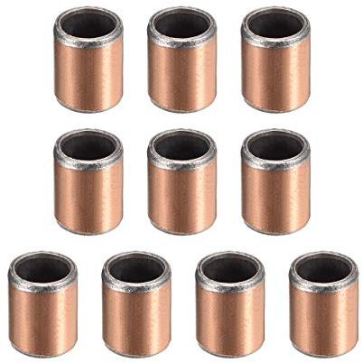 sourcing map Hülsenlager 6 mm Bohrung x 8 mm Außendurchmesser x 10 mm Länge, einfach verpackt, ölfreie Buchsen, 10 Stück