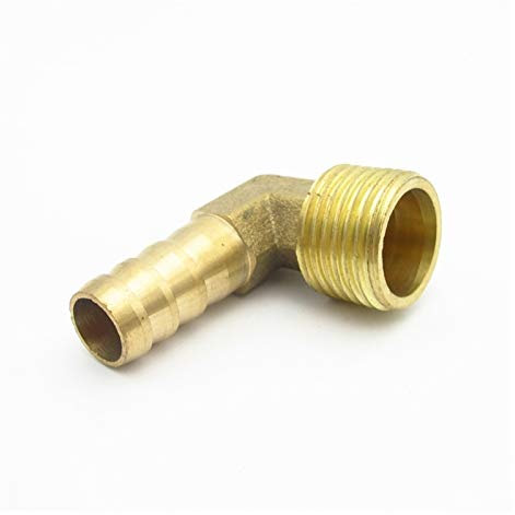 ZHaonan- Messingschlauch, Messing Schlauchkupplung Koppler-Verbindungs ​​6mm 8mm 10mm 12mm 14mm 16mm 19mm, 1/8 1/4 3/8 1/2 3/4 Gewinde Elbow Rohrverschraubung, Wasserschlaucharmaturen