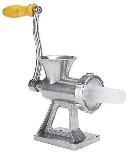 Manual Meat Grinder, Metal Meat Sausage Stuffer, Hand Crank Meat Grinding Machine for Mincing Pork, Beef, Fish, Chicken, Pepper(1)
