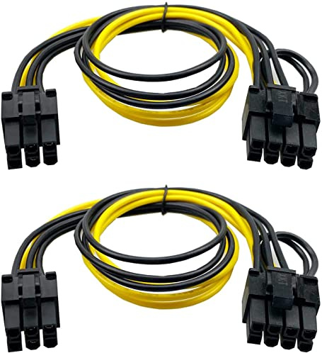 Paquete de 2 cables de alimentación PCIe de 6 a 8 pines, adaptador de cable de alimentación para tarjeta gráfica PCIe Express