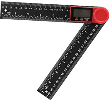 Digital Angle Finder, 2 in 1 Digital Protractor, 200mm/300mm Angle Measure Ruler, Digital Display of Measured Values, Arbitrary Angle Lock, Angle Finder Ruler for Carpenters, Woodworkers(200mm)
