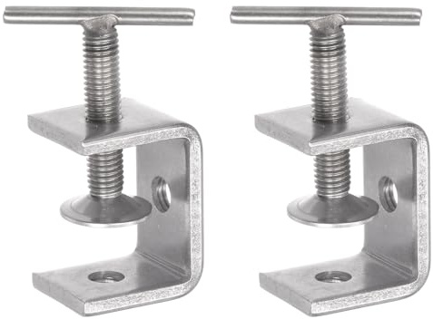 sourcing map 2Stk C-Klemme 40mm Kieferöffnung mit T-Bar für Holzarbeit | Schweißen Gebäude