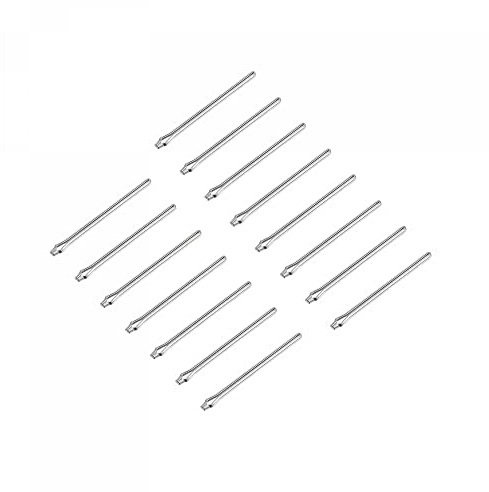 sourcing map 15Stk 17mm Uhrband Link Sicherungsstift 0.9mm Armbänder für Reparatur Silberton