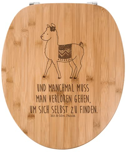 Mr. & Mrs. Panda WC Sitz Alpaka Stolz - Geschenk, WC-Sitz, Klodeckel, Lama, Klobrille, Toilettendeckel, Toilette