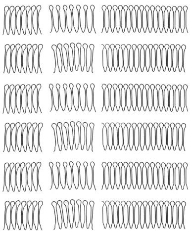 Sonew 3 Satz Twist Haarspange Kamm, Wasserdichter Elastischer Rutschfester Metalldraht, Twist Haarspangen Kamm, Haargabelclip für Braut, Hochzeitsschleier, Hochsteckfrisur, Dutt