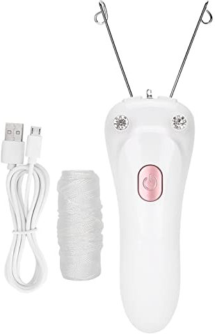 Electric Threading Epilator Hårborttagningsmedel USB-laddningskabel, Grundlig Hårborttagning, Ansiktshårborttagning Tråd Epilator Hårborttagning för Slät Hud (PINK)