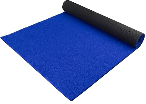 Primaflor Kunstrasen COLORPLAY 14mm - Blau, 2,00m x 1,00m, robuster Rasenteppich für Outdoor, Boot & Sport | wetterfest & wasserdurchlässig | geräuselte Halme | Outdoor-Bodenbelag für Minigolf