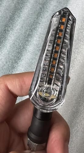 evermotor Blinker Motorrad, 2 Stück E-geprüft LED Blinker mit TFL, IP67 Wasserdicht, 12V für Motorrad, Scrambler, Touring, Street-Bikes