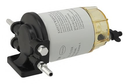 wellenshop Benzinfilter mit Wasserabscheider kompatibel zu Racor S3227, Kraftstofffilter für Boote mit Innenborder & Außenborder bis 227 L/h Größe Komplettset