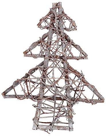 Cabilock Rattan-weihnachtskranz Weihnachtsbaum-kranzdesign Hängender Tür Oder Fensterkranz Aus Rattan Kranz-Halterung Zum Aufhängen Natürliche Weihnachts-deko