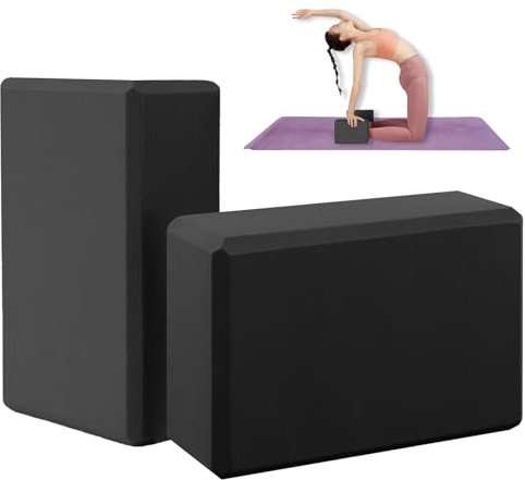 Blocs de yoga, bloc de yoga, mousse EVA haute densité, écologique et légère, mousse rigide, parfait pour le yoga, la méditation de pilates, pour les débutants et les confirmés