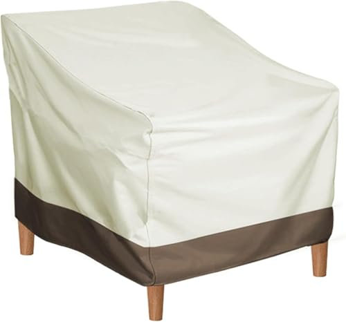 Housses de Protection imperméables 210D pour chaises de Jardin, Housse Fauteuil Jardin, Housse Chaise Exterieur, Résistantes aux intempéries, pour Meubles de Jardin, 80 x 85 x 91,5 cm