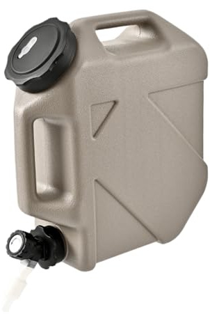 Bidón de Agua con Grifo, 10 L Jerrican Comida de Camping, depósito de Agua para Cocina, Furgoneta, camión, Camping, Exterior
