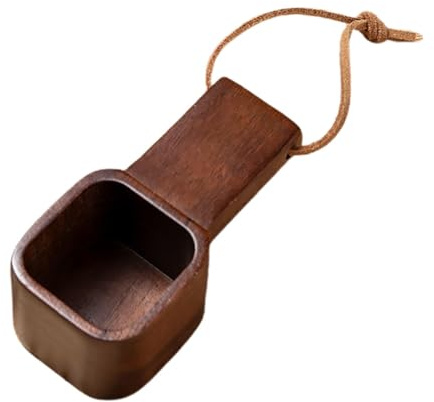 TOYANDONA Cuchara Medidora de Café de Madera Nogal Japonés Cucharas con Mango y Corto para Medir Café Molido Té Harina y Polvo Herramienta Versátil para Cocina y Repostería